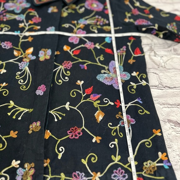 The Quacker Factory Embroidered Floral & Butterfly Jacket — Women’s Size S - Picture 7 of 13